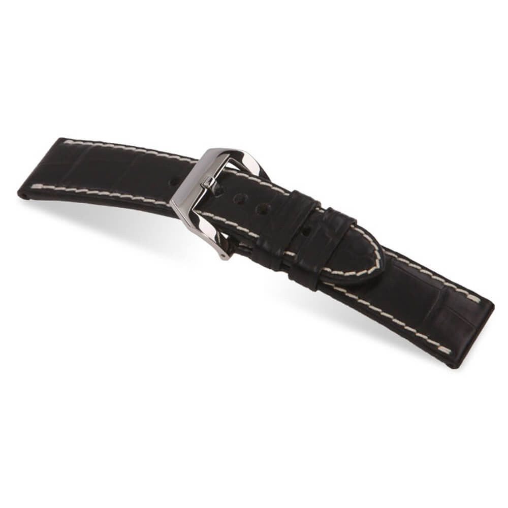 Black Genuine Alligator Watch Band | Modena | For Panerai