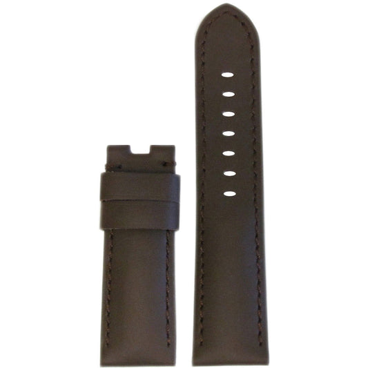 Soft Calf Leather Watch Band | Brown | Match Stitch | for Panerai Deploy