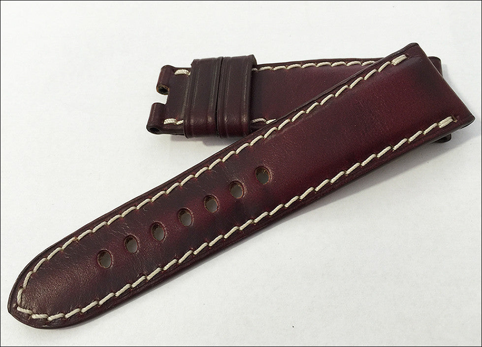 Chromexcel Horween Leather Watch Band | Dark Burgundy | For Panerai Deploy