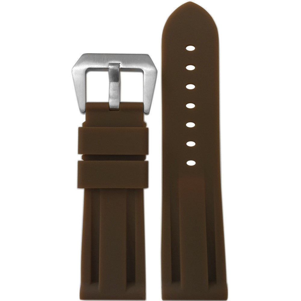 Dark Khaki Waterproof Rubber Watch Band | Diver | For Panerai