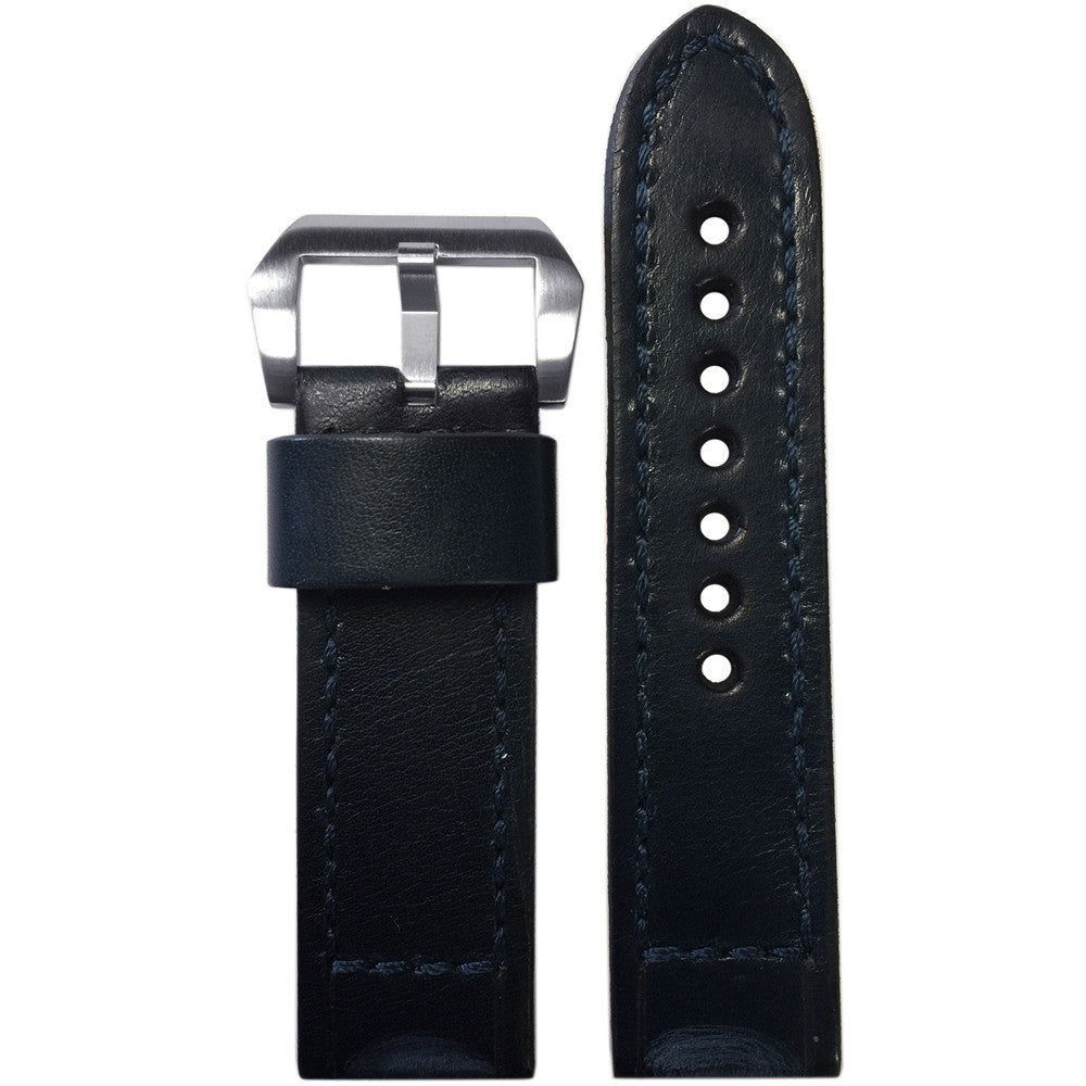 Vintage Leather Watch Band | Dark Navy | Match Box Stitch | For Panerai