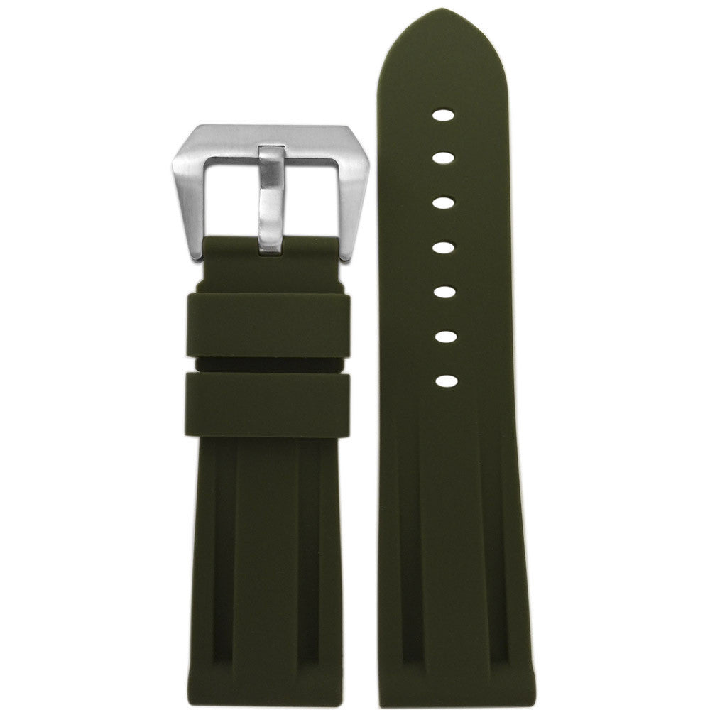 Olive Waterproof Rubber Watch Band | Diver | For Panerai