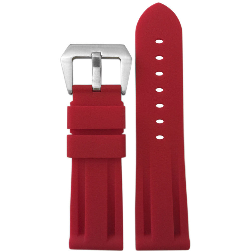 Red Waterproof Rubber Watch Band | Diver | For Panerai
