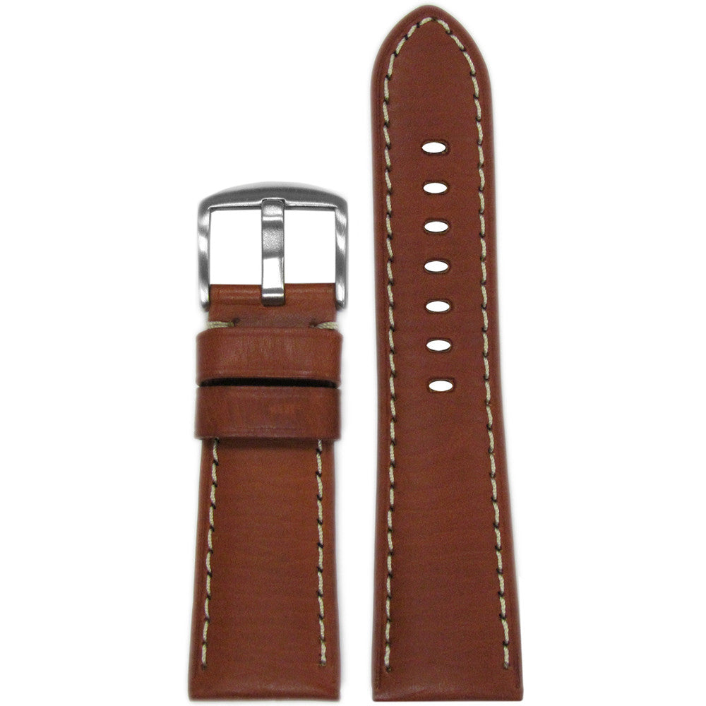 Soft Calf Leather Watch Band | Rou HZ | White Stitch | for Panerai Radiomir