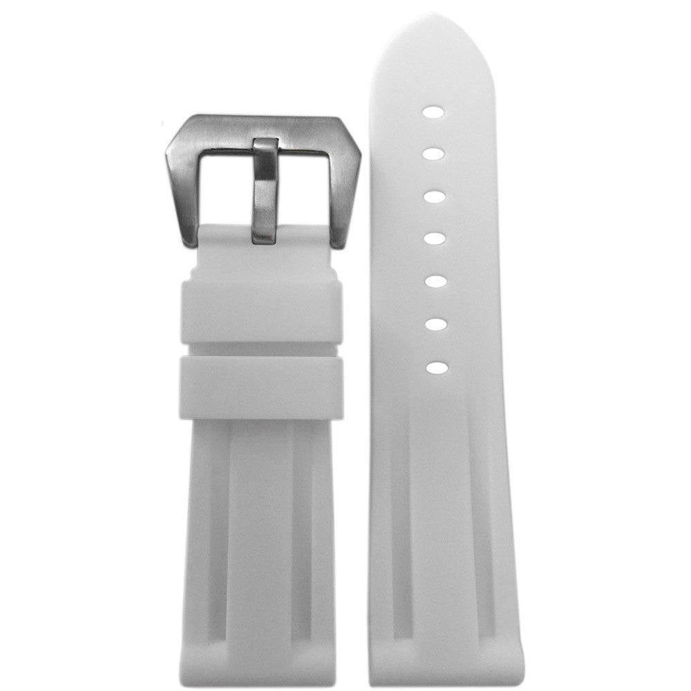 White Waterproof Rubber Watch Band | Diver | For Panerai