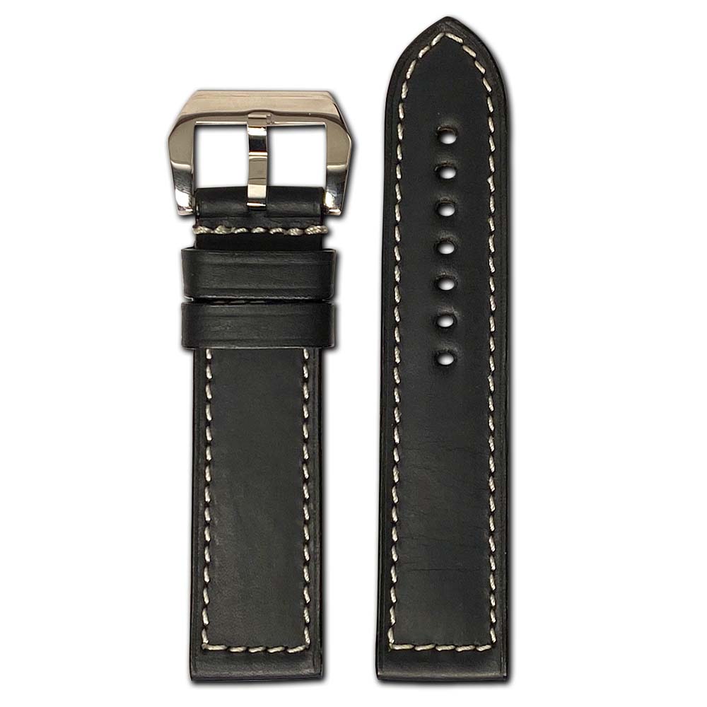Black Tanned Leather Watch Band | Firenze | For Panerai