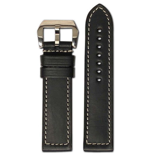 Black Tanned Leather Watch Band | Firenze | For Panerai