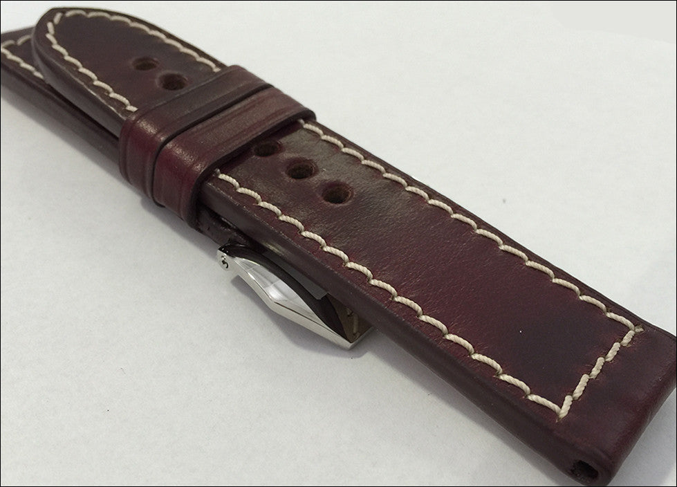Chromexcel Horween Leather Watch Band | Dark Burgundy | For Panerai