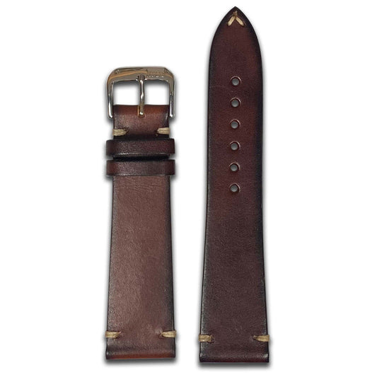 Oak Leather Watch Band | Mocha | Minimal Stitch | 2.7mm